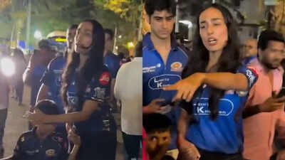 ‘Agastya, are you ok?’ Hardik Pandya’s girlfriend Mahieka Sharma snaps at photographers after Mumbai Indians win – WATCH | Cricket News