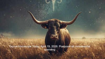 Taurus Horoscope Today, April 19, 2026: Postpone all nonessential spending