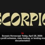 Scorpio Horoscope Today, April 20, 2026: Avoid quick profit schemes, risky trading, or lending money without documentation