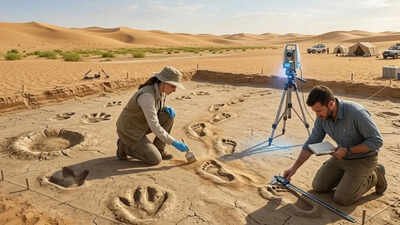 A stunning find in Saudi Arabia: 120,000-year-old footprints reveal where humans once walked | World News