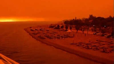 Apocalyptic red skies hit Greece: Saharan Dust blankets Crete while deadly Storm Erminio sparks widespread chaos | Watch | World News