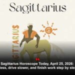 Sagittarius Horoscope Today, April 25, 2026: Speak less, drive slower, and finish work step by step today