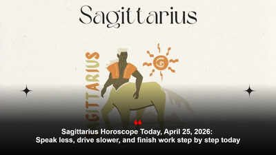 Sagittarius Horoscope Today, April 25, 2026: Speak less, drive slower, and finish work step by step today