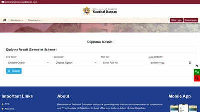 Bter Result 2026: BTER declares diploma engineering third semester result out at techedu.rajasthan.gov.in for November 2025 session