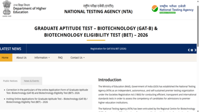 GAT-B, BET 2026 application correction window opens at exams.nta.nic.in: Check direct link, list of editable fields here