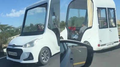 Hyundai Grand i10 modified into moving ‘flat’! Watch viral video