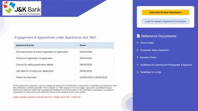 JK Bank apprentice recruitment 2026 deadline today for 614 posts; apply here