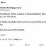 Neet Hall Ticket Release Deffered: NEET admit card 2026 release deferred, NTA says hall tickets to be available on April 27