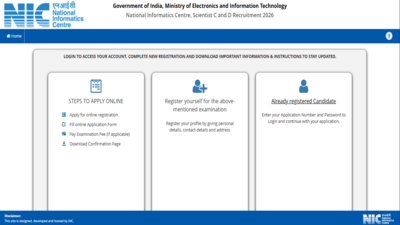 NIC Recruitment 2026: Registration opens for 153 Scientist C and D posts, direct link to apply here
