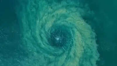 Rare underwater tornado forms in strong circular motion off Australia’s Manly Beach | Watch | World News