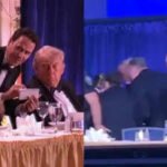 Watch: Donald Trump ducks for cover as security rushes to evacuate him after shots heard at White House press dinner