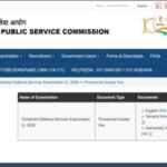 UPSC CDS 1 answer keys 2026 released at upsc.gov.in: Direct link to download PDFs here