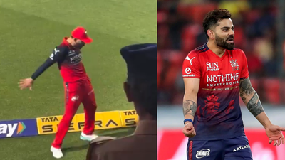 WATCH: Virat Kohli pulls off Cristiano Ronaldo’s ‘SIUUU’ celebration after GT collapse | Cricket News