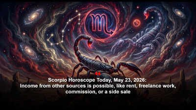 Scorpio Horoscope Today, May 23, 2026: Income from other sources is possible, like rent, freelance work, commission, or a side sale