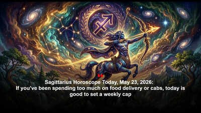 Sagittarius Horoscope Today, May 23, 2026: If you’ve been spending too much on food delivery or cabs, today is good to set a weekly cap