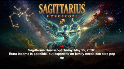 Sagittarius Horoscope Today, May 25, 2026: Extra income is possible, but expenses on family needs can also pop up