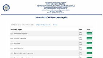 DRDO CEPTAM 11 Result 2026 declared for STA-B and Technician A posts at drdo.gov.in: Direct link