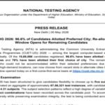 CUET UG 2026: NTA reopens city allocation window for unaccommodated candidates; check details here