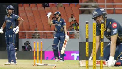Shubman Gill on his haunches, Ravi Shastri asks ‘Where’s the fevicol?’ after Sai Sudharsan’s bizarre hit-wicket – WATCH | Cricket News