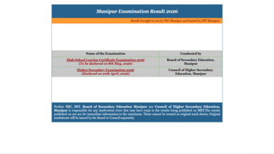 Manipur Board HSLC Class 10 result 2026 releasing shortly at manresults.nic.in: Check steps to download marksheet
