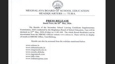MBOSE SSLC Supplementary result 2026 to be declared tomorrow at 11 AM: Check complete details here