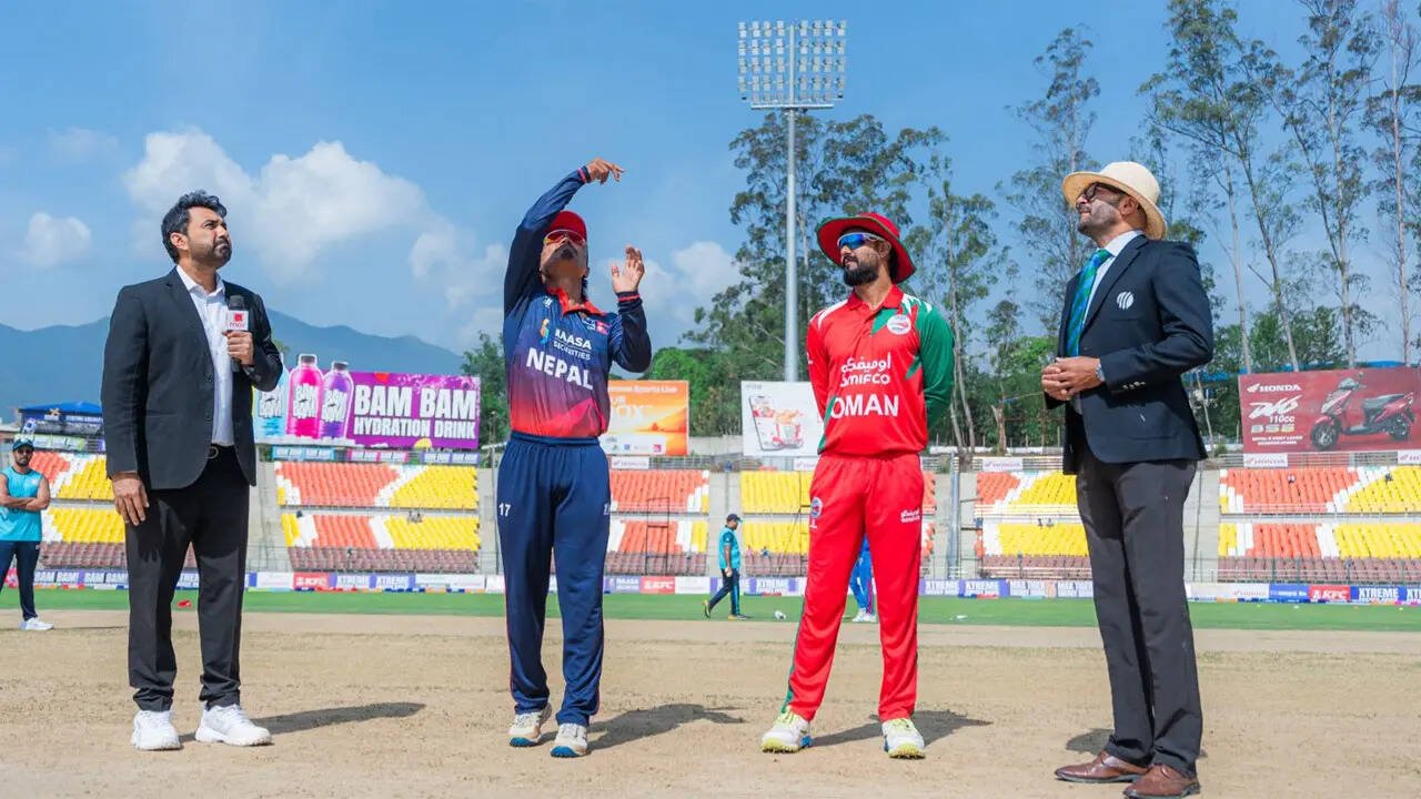 Nepal 185/4 in 39.1 Overs | NEP vs OMA Live Score: Quick wickets hurt Nepal innings vs Oman