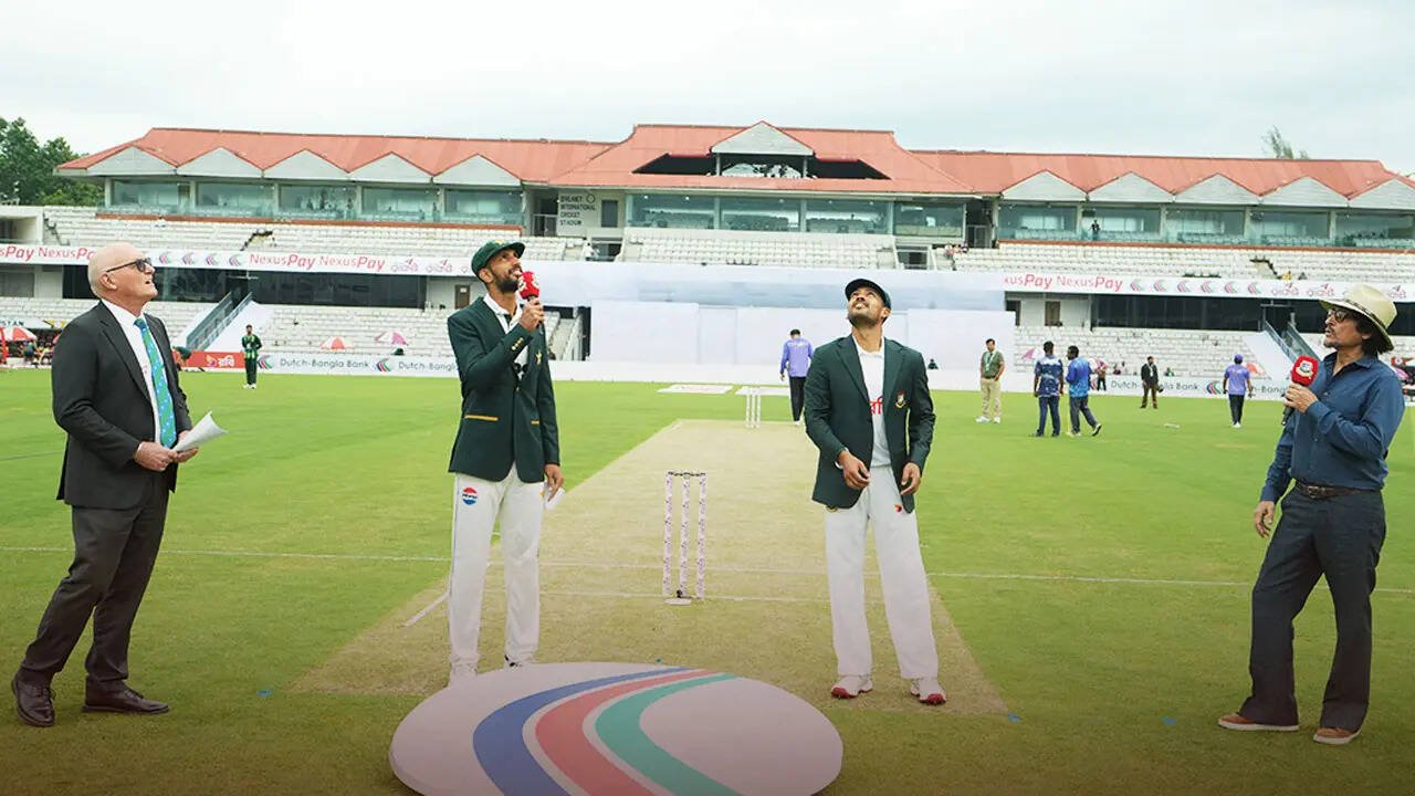 Bangladesh 0/1 in 1.0 Overs | BAN vs PAK, 2nd Test Live Score: Pakistan captain Shan Masood wins toss, opts to field against Bangladesh