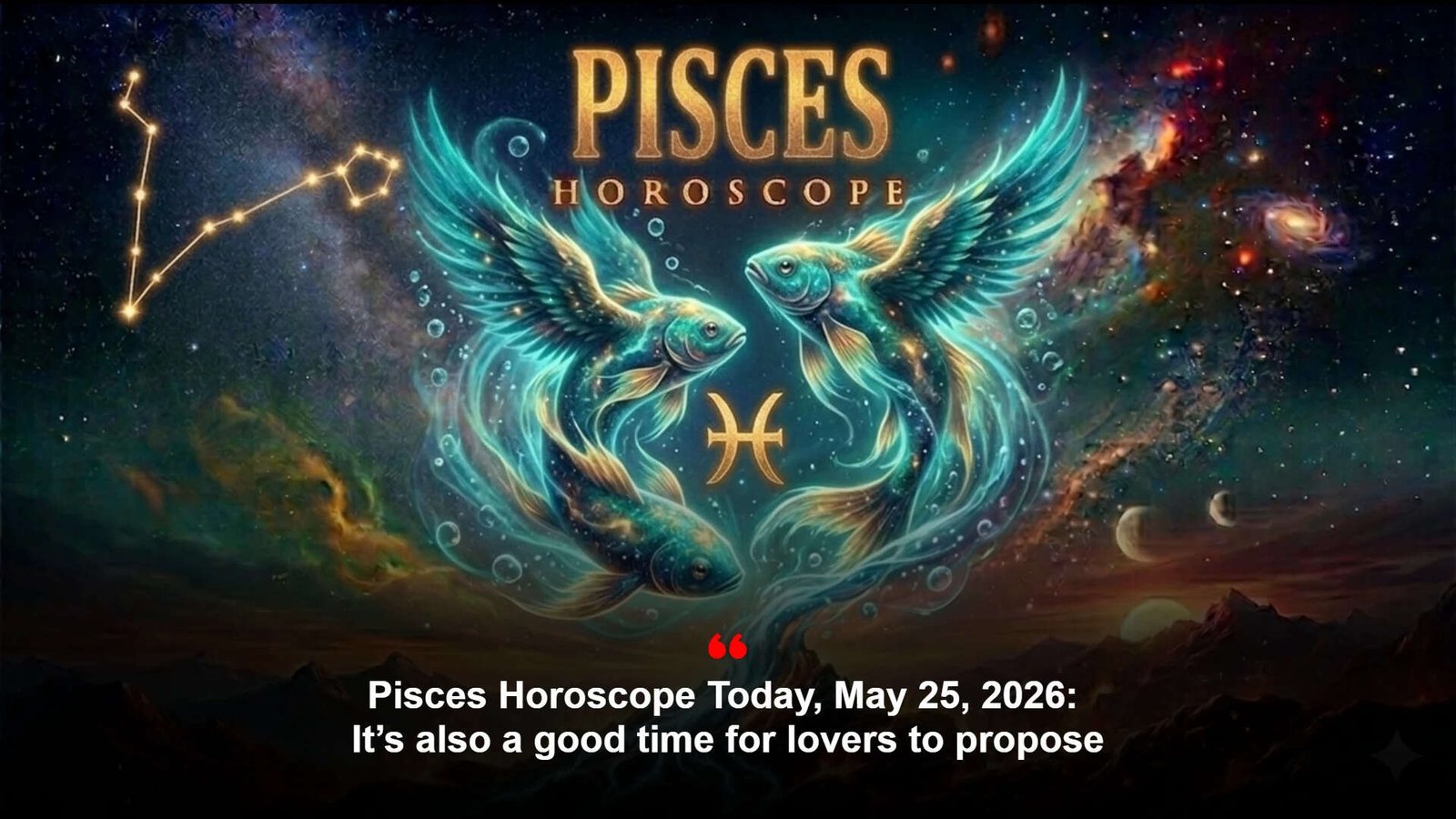 Pisces Horoscope Today, May 25, 2026: It’s also a good time for lovers to propose