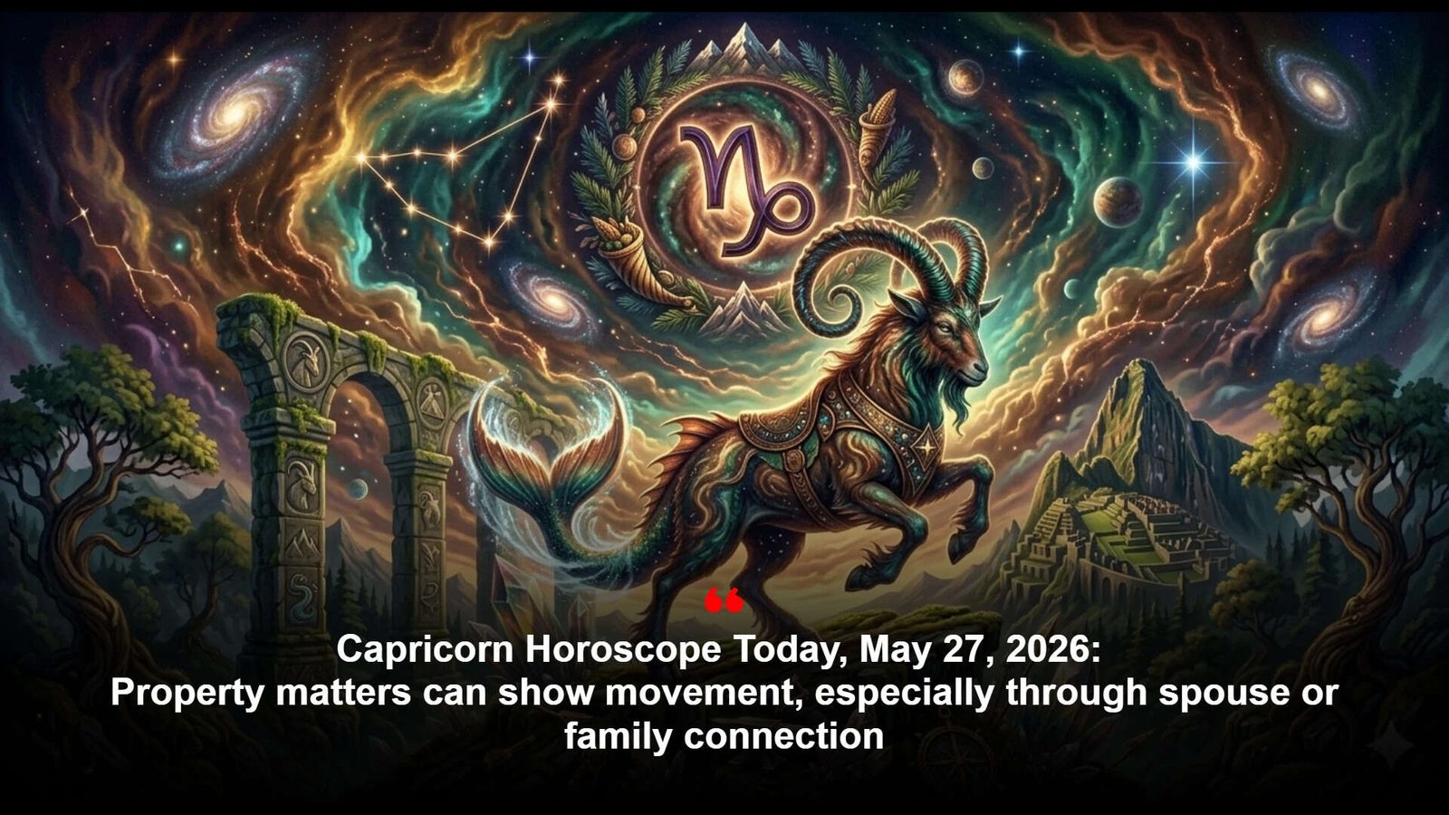 Capricorn Horoscope Today, May 28, 2026: Property matters can show movement, especially through spouse or family connection