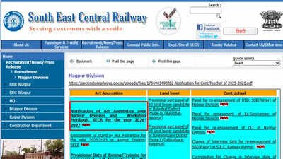 SECR Nagpur apprentice recruitment 2026 opens for 1079 posts at apprenticeship portal