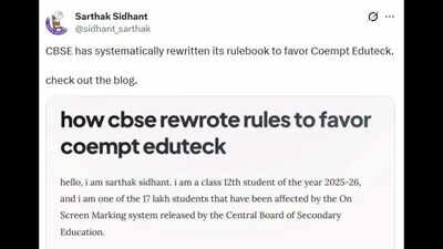 ‘Using CBSE’s own documents’: Class 12 Student’s viral blog alleges changes in tender process to favour Coempt Eduteck