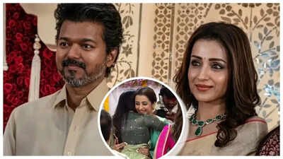 Vijay: Trisha Krishnan warmly greets Vijay’s family ahead of the oath-taking ceremony in Chennai |