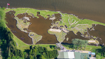 Danish farmer built an entire world map inside a lake