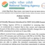 NEET UG re-exam 2026: NTA extends exam window to 195 minutes, adds rough work pages