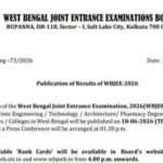 WBJEE 2026 results today at 1.30 pm— see direct links to check rank card and final answer key