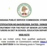 TGPSC releases DIET Lecturer recruitment notification: Applications open from June 24- check details