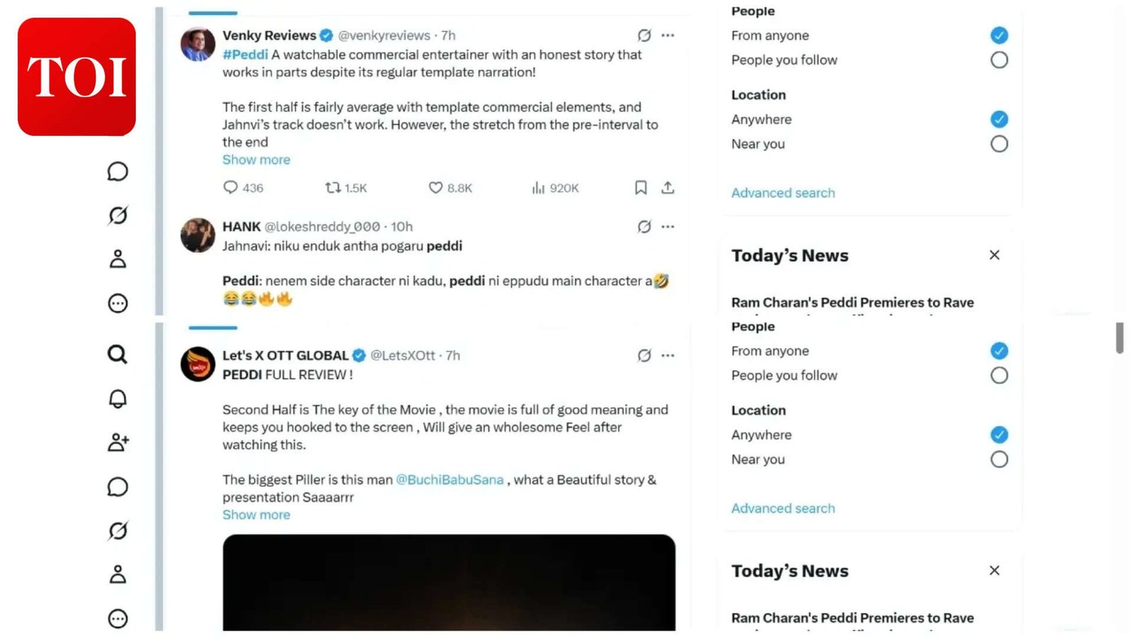 ‘Peddi’ Twitter review out: Ram Charan wins massive praise; Fans call Janhvi Kapoor film a ‘Watchable entertainer’ | Telugu Movie News