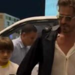 Shah Rukh Khan gets spotted at Mumbai airport with son AbRam Khan; superstar flashes his signature smile at paps – Watch |