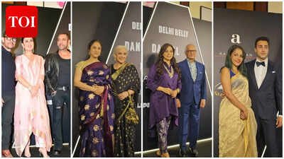 Salman Khan’s rugged new look steals the spotlight at Lagaan bash; Kareena Kapoor, Juhi Chawla and Imran Khan-Lekha join festivities | Hindi Movie News