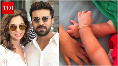 Ram Charan and Upasana REVEAL first glimpse of twins Shivram and Anveera; 14th anniversary post melts hearts | Telugu Movie News
