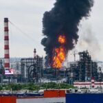 ‘Dragging out of war’: Ukraine hits Moscow region’s largest refinery in deep-strike attack – video