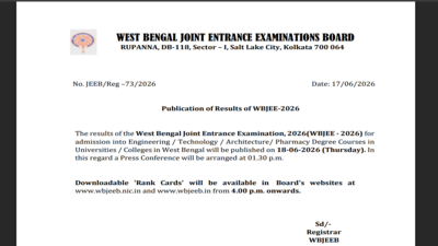 WBJEE admit card 2026 to be released today at wbjeeb.nic.in: Check steps to download hall tickets
