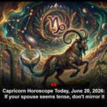 Capricorn Horoscope Today, June 20, 2026: If your spouse seems tense, don’t mirror it
