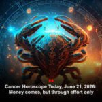 Cancer Horoscope Today, June 21, 2026: Money comes, but through effort only