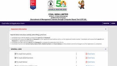 Coal India MT recruitment 2026: Last date to apply at coalindia.in for 660 posts; check details and direct link here