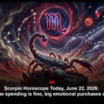 Scorpio Horoscope Today, June 22, 2026: Routine spending is fine, big emotional purchases are not