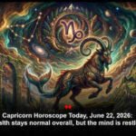 Capricorn Horoscope Today, June 22, 2026: Health stays normal overall, but the mind is restless