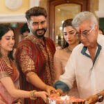 Anshula Kapoor shares inside photos from her wedding festivities as Boney Kapoor, Arjun Kapoor and Janhvi Kapoor perform aarti at mata ki chowki |
