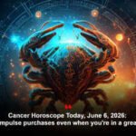 Cancer Horoscope Today, June 6, 2026: Avoid impulse purchases even when you’re in a great mood