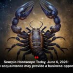 Scorpio Horoscope Today, June 6, 2026: A new acquaintance may provide a business opportunity